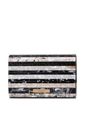 Bolso Kurt Geiger Party Eagle Rayas Blanco y Negro