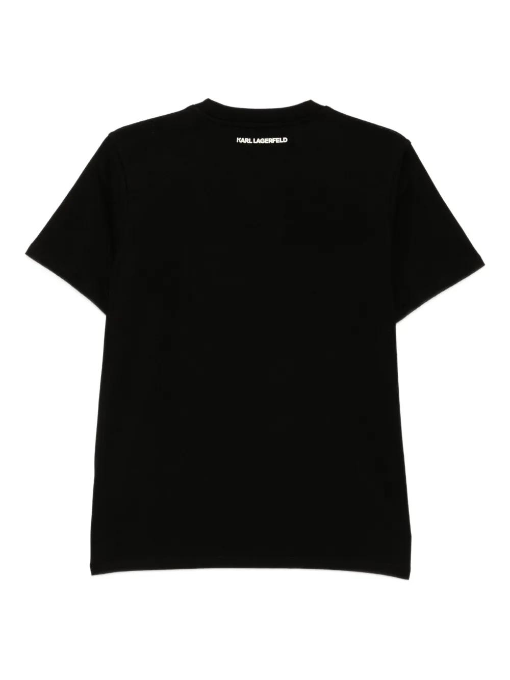 Camiseta Karl Lagerfeld Orchid Logo Negra