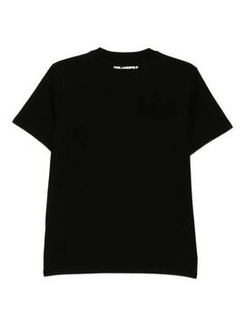 Camiseta Karl Lagerfeld Orchid Logo Negra
