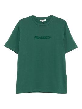 Camiseta JW Anderson Logo Embroidery Tee Verde