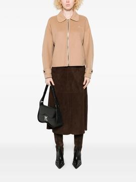 Chaqueta Karl Lagerfeld Short Soft Wool Coat Marró