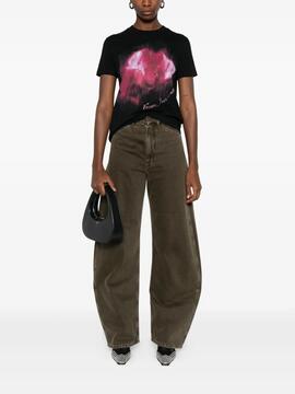Camiseta Versace Jeans Couture Blur Flower Negra