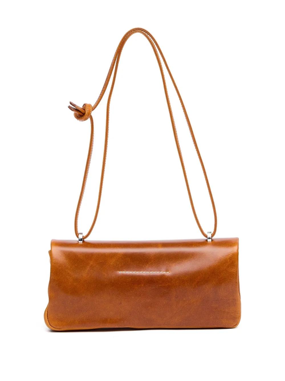 Bolso MM6 New Numeric Shoulder Marrón
