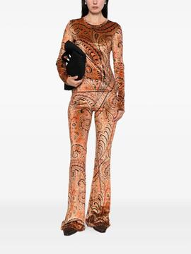Jersey ETRO Punto Estampado Naranja Negro