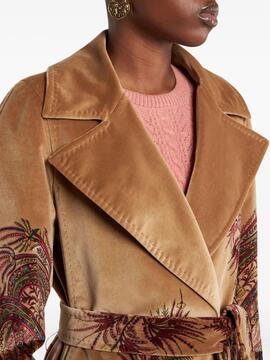 Abrigo ETRO Estampado Paisley Marrón