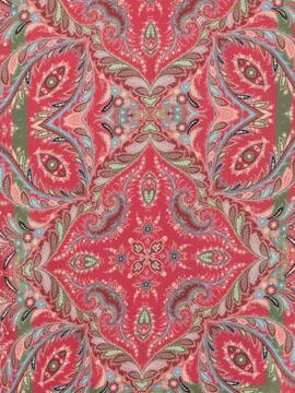Bufanda ETRO Boheme Lana Estampada Rojo