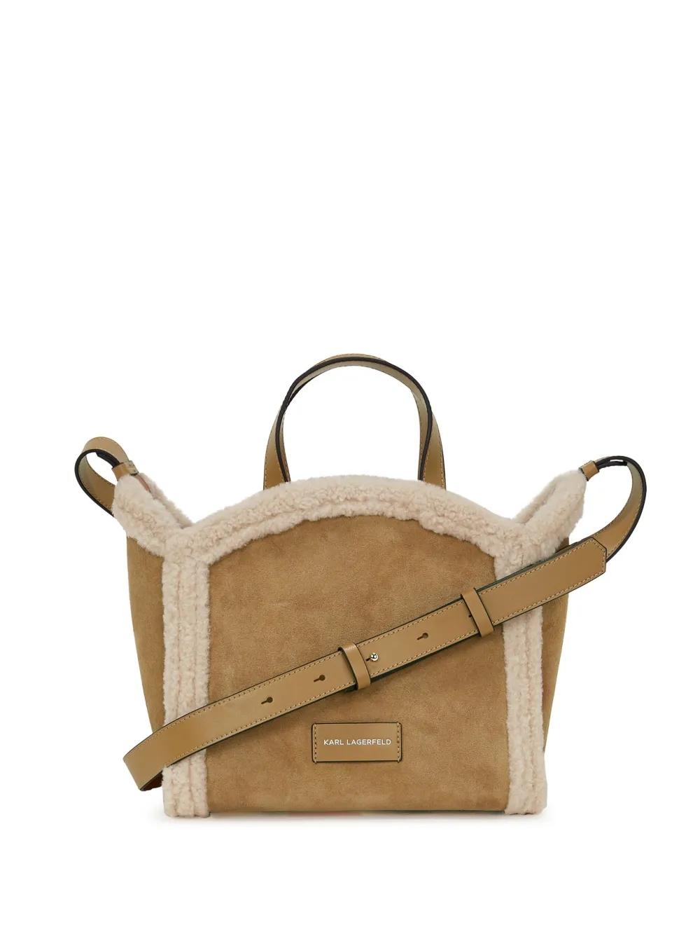 Bolso Karl Lagerfeld K/Circle Tote Shearling Marró