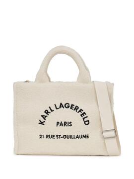 Bolso Karl Lagerfeld RSG Tote Shearling Blanco