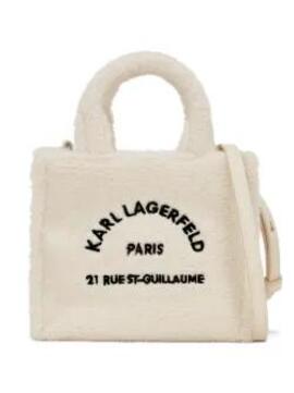 Bolso Karl Lagerfeld Mini RSG Shearling Blanco