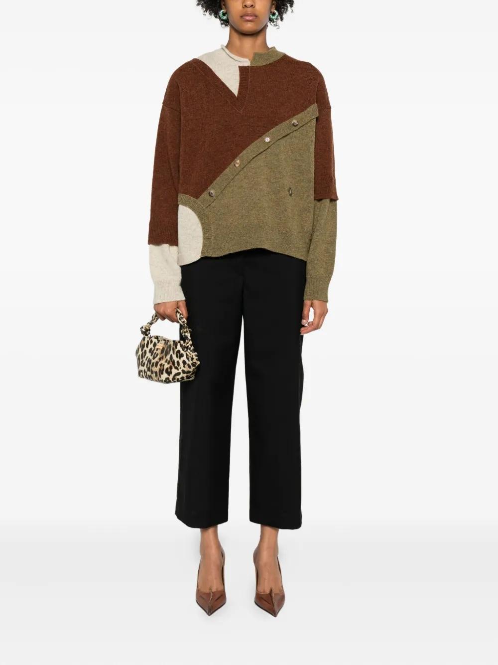Jersey Moschino Deconstruído Tierra y Pardo
