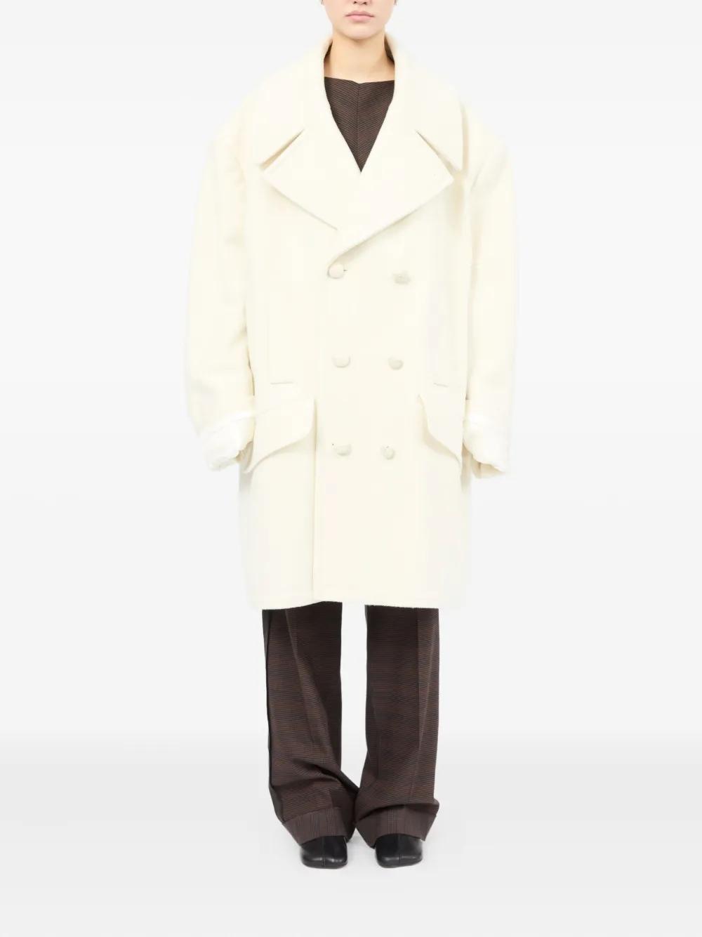 Abrigo MM6 Fieltro Oversize Crudo