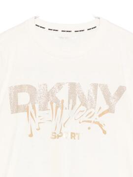 Camiseta DKNY Sport Logo Graffiti Cruda 