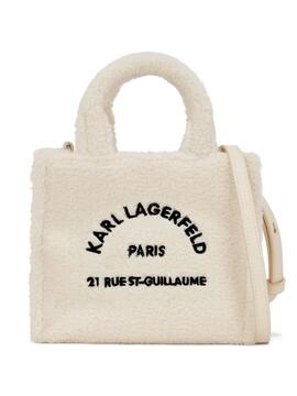 Bolso Karl Lagerfeld Mini RSG Shearling Blanco