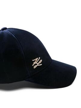Gorra Karl Lagerfeld K/Autograph Velvet Azul