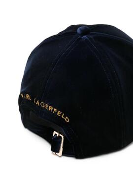 Gorra Karl Lagerfeld K/Autograph Velvet Azul