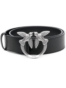 Cinturón Pinko LoveBerry H4 Plata Negro