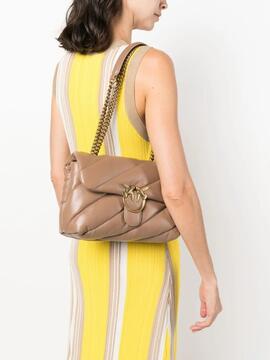 Bolso Pinko Love Puff Classic Biscotto