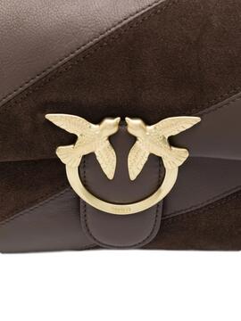 Bolso Pinko Love Puff Classic Duo Marrón