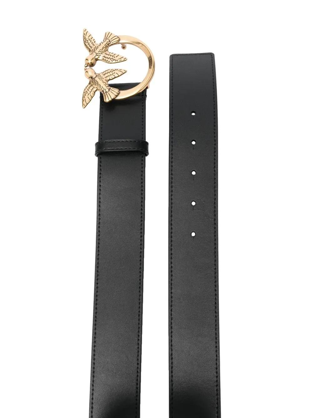 Cinturón Pinko LoveBerry H4 Dorado Negro