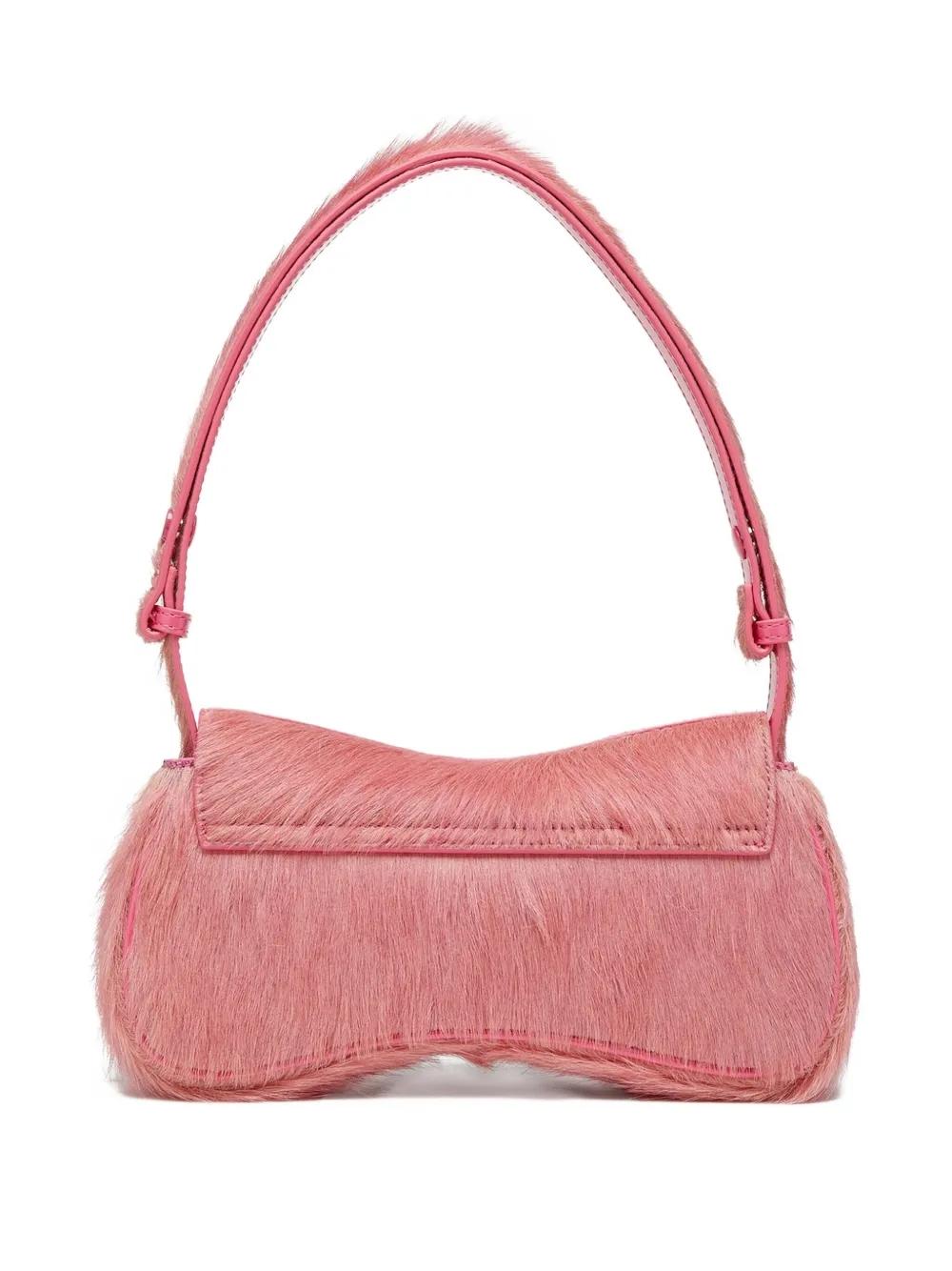 Bolso Diesel Play Clutch Furry Rosa