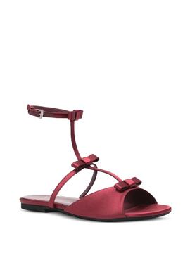 Sandalia Nº21 Lazos Burdeos Seda