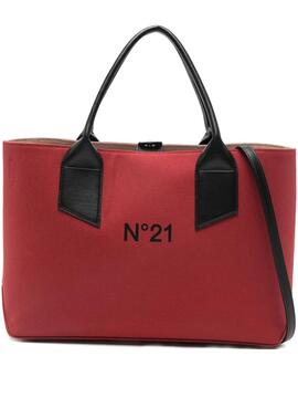 Bolso Nº21 Horizontal Shopper Woven Rojo