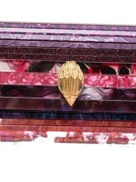 Bolso Kurt Geiger Party Eagle Clutch Rosado