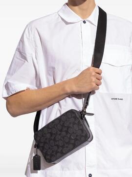Bolso Coach Cruzado Charter 19 En Lona De Firma