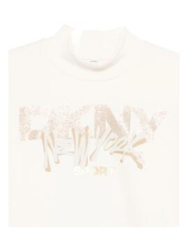 Jersey DKNY Sport Cuello Alto Crudo