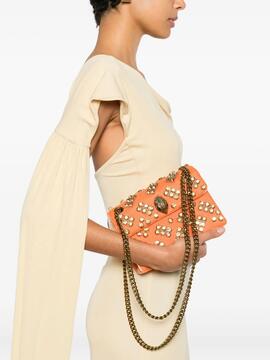 Bolso Kurt Geiger Velvet Mini Kensington Naranja