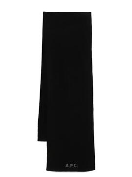 Bufanda A.P.C. Écharpe William Negro
