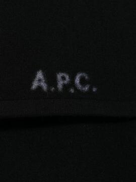 Bufanda A.P.C. Écharpe William Negro