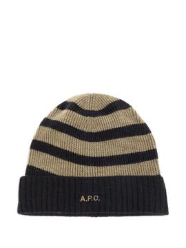 Gorro A.P.C. Bonnet Martin Rayas Oscuro
