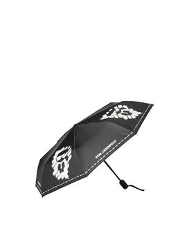 Paraguas Karl Lagerfeld negro y blanco K/Ikonik Graffiti