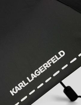 Paraguas Karl Lagerfeld negro y blanco K/Ikonik Graffiti
