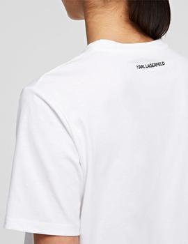 Camiseta Karl Lagerfeld blanca Ikonik Graffiti T-Shirt