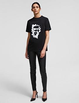 Camiseta Karl Lagerfeld negra Ikonik Graffiti T-Shirt