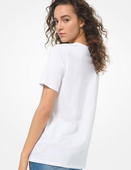 Camiseta Michael Kors blanca Floral Logo