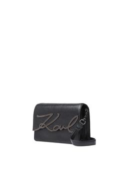 Bolso de hombro Karl Lagerfeld negro K/Signature Metal