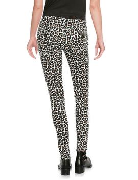 Jeans Michael Kors blancos Suntan estampado leopardo