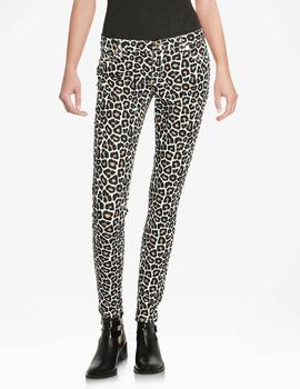 Jeans Michael Kors blancos Suntan estampado leopardo
