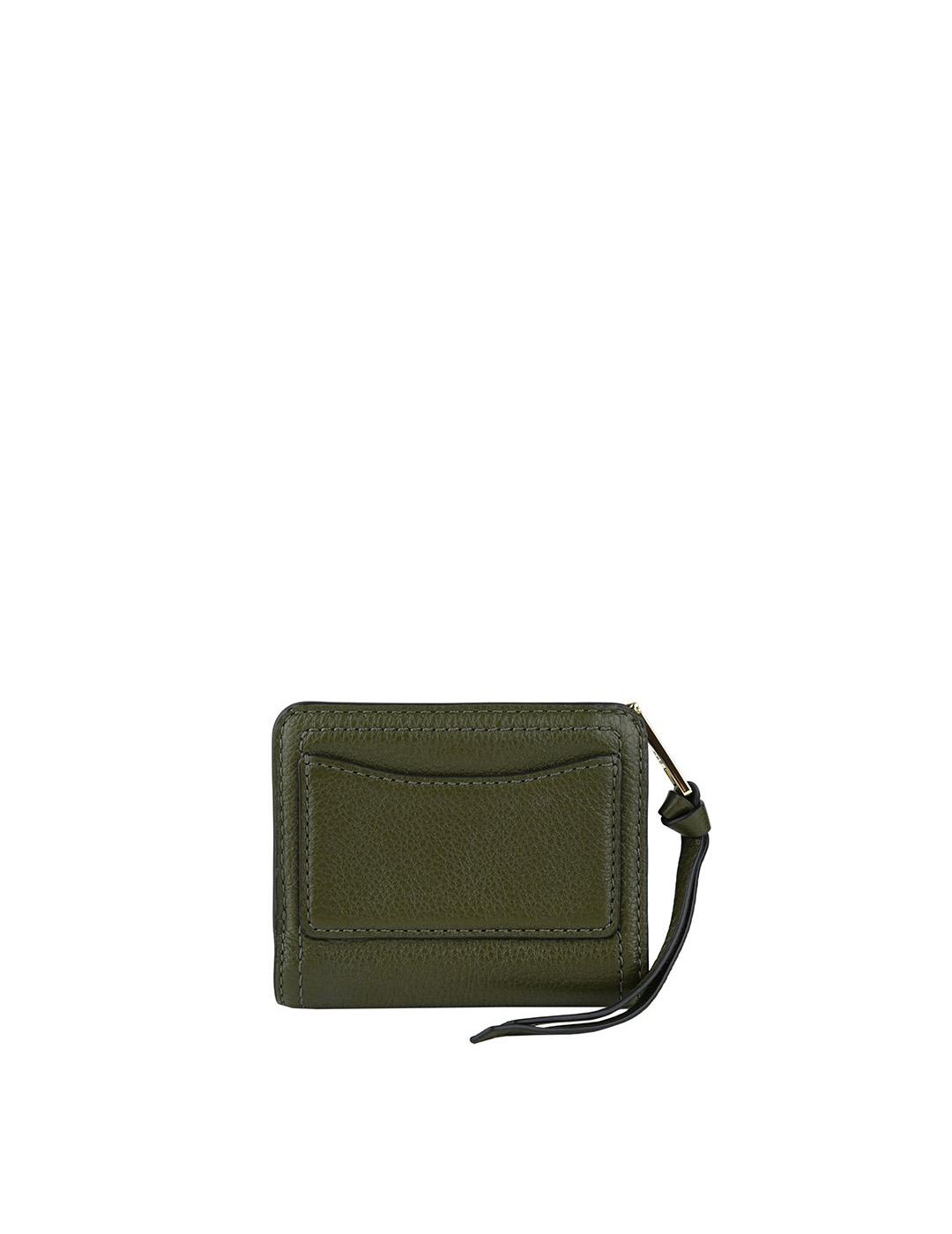 Cartera Marc Jacobs verde Mini Compact Wallet