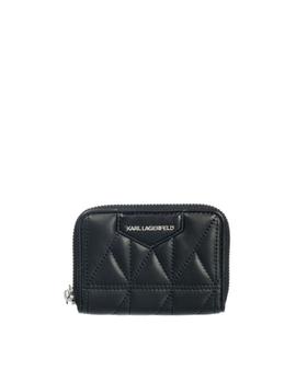 Cartera Karl Lagerfeld negra acolchada K/studio wallet