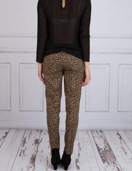 Pantalón Michael Kors camel Leopard Print Trousers