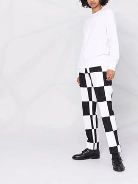 Sudadera Karl Lagerfeld blanca Logo Cuello