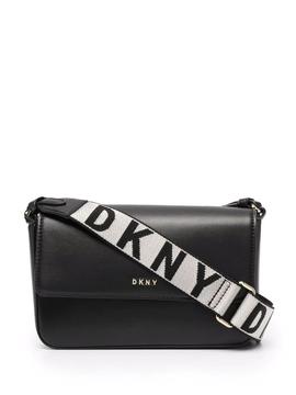 Bolso DKNY negro dorado Winonna MD Flap Crossbody