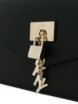 Bolso DKNY negro dorado Elissa LG bandolera