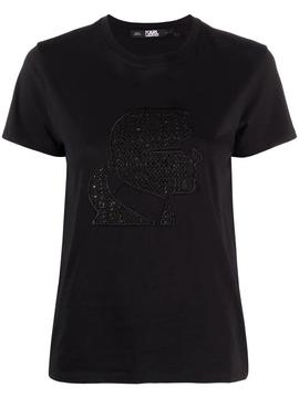 Camiseta Boucle Profile Negra Karl Lagerfeld