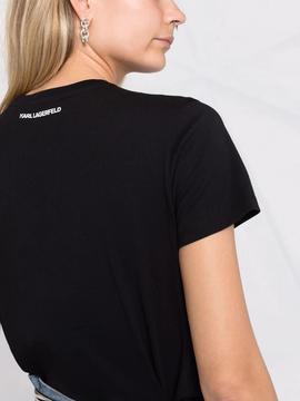 Camiseta Boucle Profile Negra Karl Lagerfeld