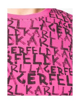 Camiseta Karl Lagerfeld fucsia Graffiti